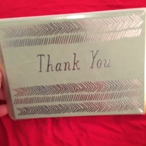Pack of 6 thank you cards